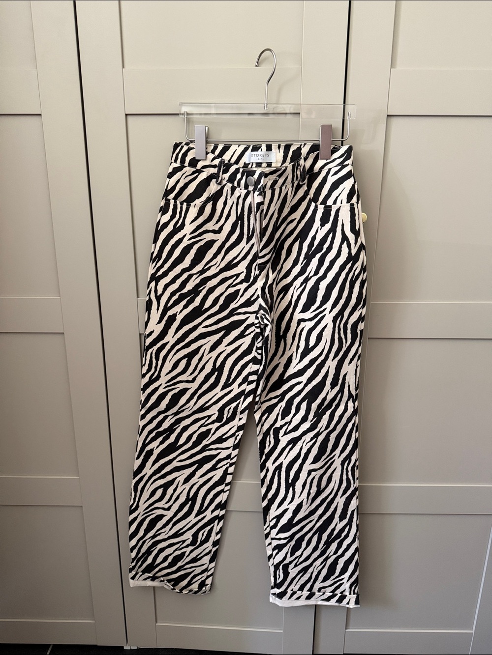 Storets Zebra Print High-Rise Pants - Black & White